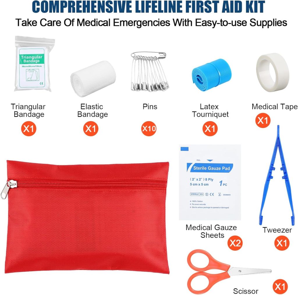 6 Set Person Emergency Survival Kit, 72H Complete Earthquake Bag for Family, Hurricanes First Aid Gear Tools Trauma Kit for Wildfires Floods Camping, Portable Disaster Preparedness Go Bag