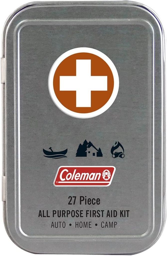 Coleman All Purpose Mini First Aid Kit - Compact  Affordable Emergency Preparedness with First Aid Assortment - 27 Pieces – Travel Friendly